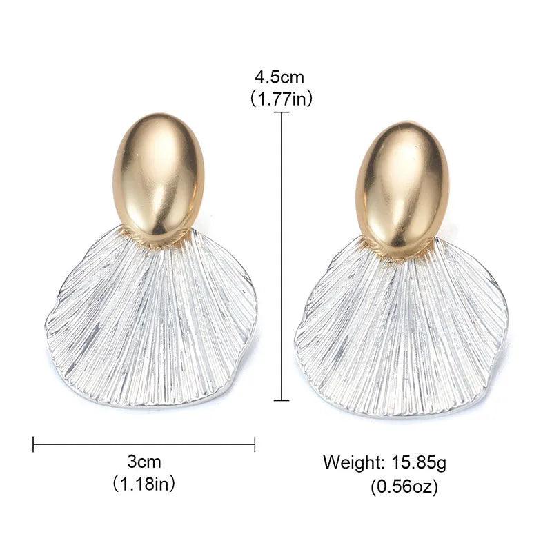 Gilded Gossamer Fan-Shape Earrings - Elegant Charme