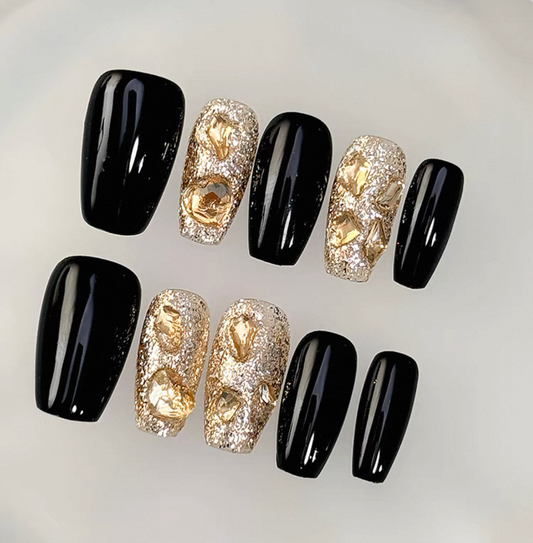 Everyday Cute - Celestial Bloom Press On Nail - Customizable Handcrafted Press On Nails