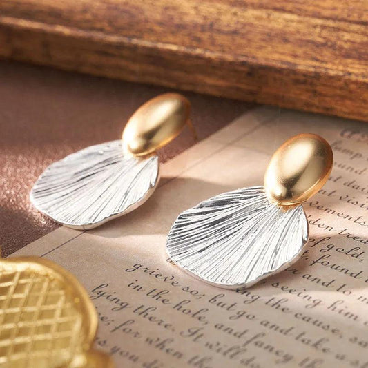 Gilded Gossamer Fan-Shape Earrings - Elegant Charme