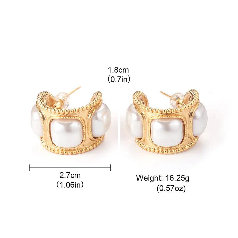 Vintage Pearl Earrings - Elegant Charme