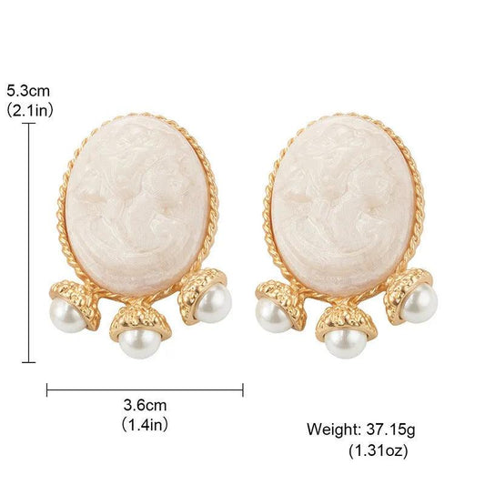Embossed Earrings - Elegant Charme