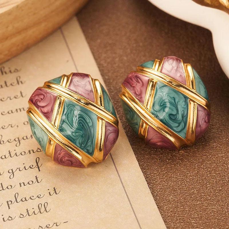 Enamel Earrings - Elegant Charme