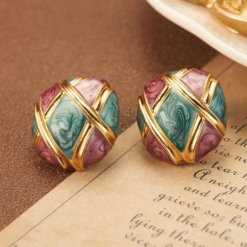 Enamel Earrings - Elegant Charme