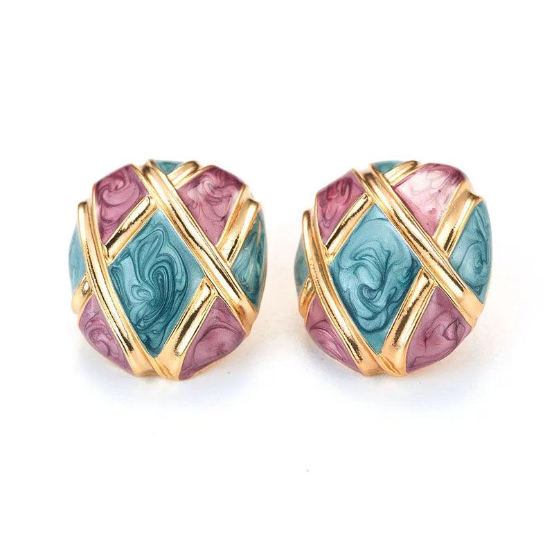 Enamel Earrings - Elegant Charme