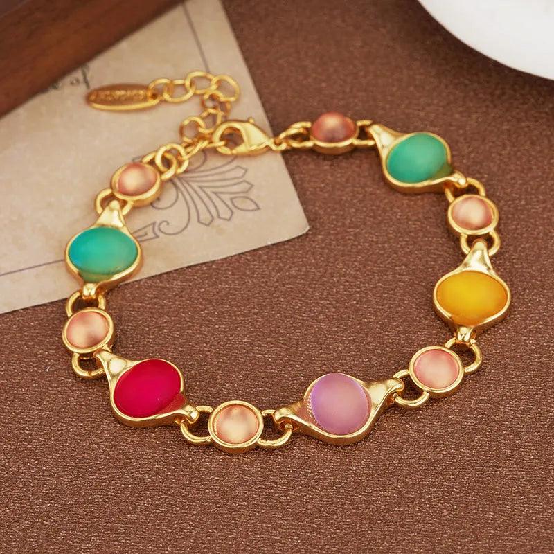 Colored Crytal beaded Bracelet - Elegant Charme