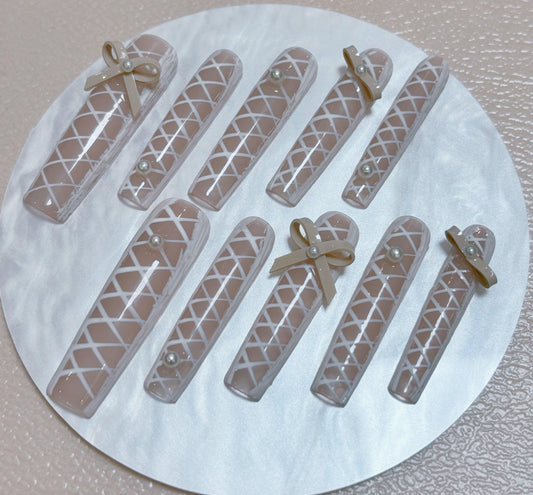 Pearl Lace Nail - Elegant Charme