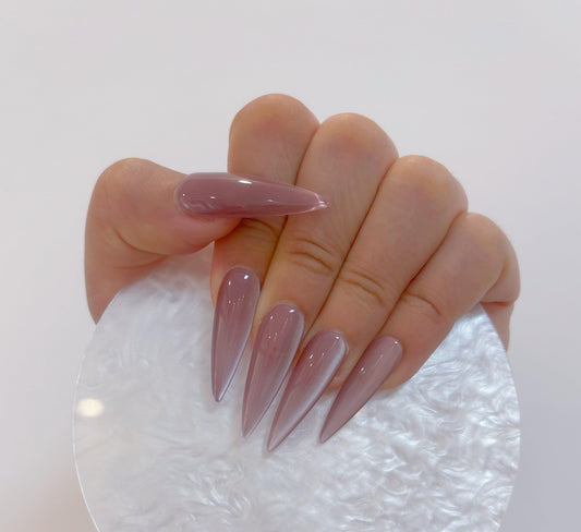 Simply Cat Eye - Dusty Rose - Customizable Handcrafted Press On Nails