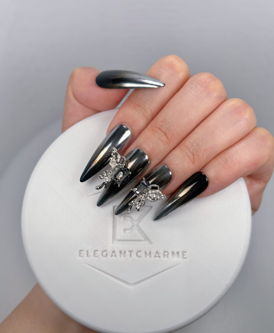 Black Chrome Butterfly-PON140 - Elegant Charme