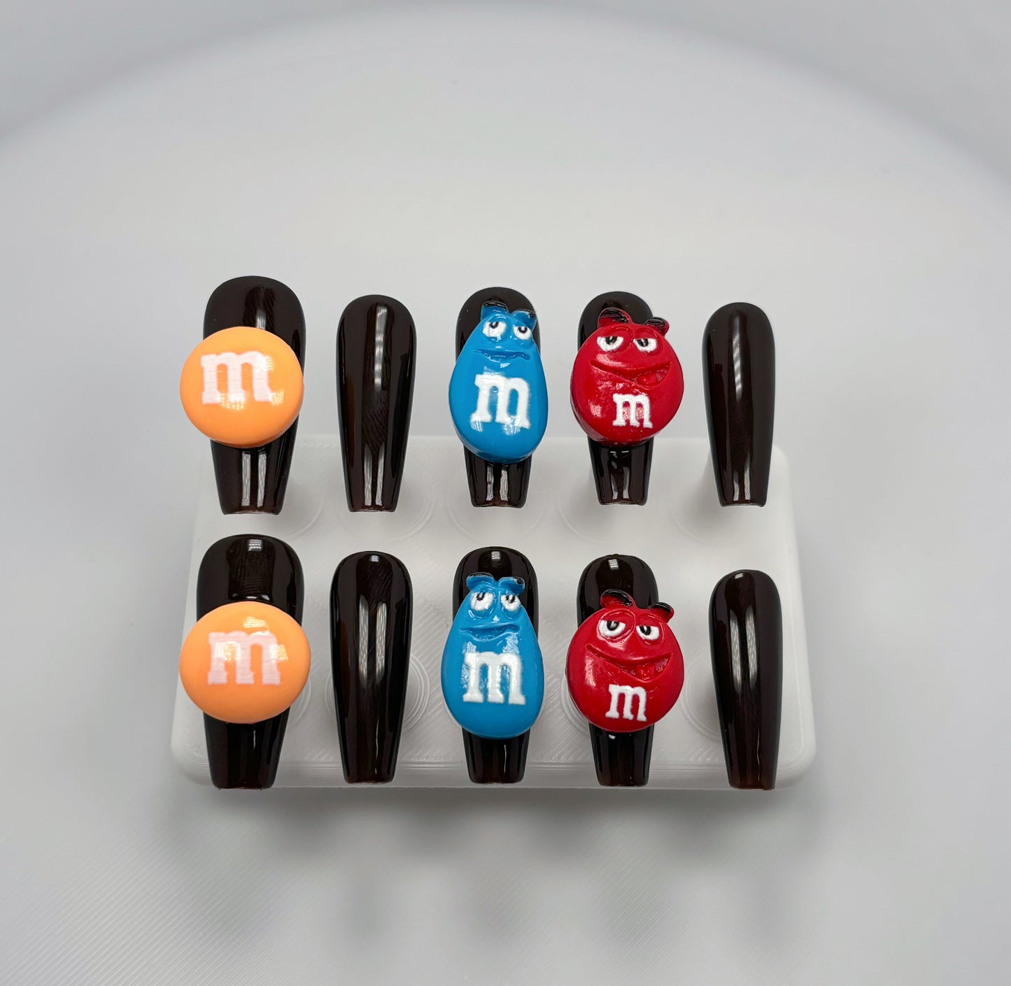 Daily Chic - Multicolor M&M- Customizable Handcrafted Press On Nails