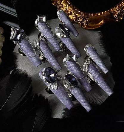 Charme Atelier - Lavender Glam - Customizable Handcrafted Press On Nails