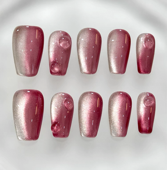 Everyday Cute - Rose Gold Ombre - Customizable Handcrafted Press On Nails
