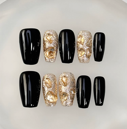Everyday Cute - Celestial Bloom Press On Nail - Customizable Handcrafted Press On Nails