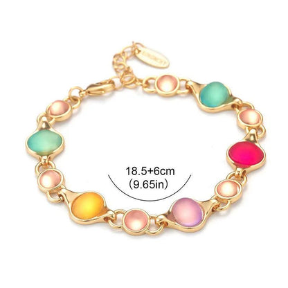 Colored Crytal beaded Bracelet - Elegant Charme