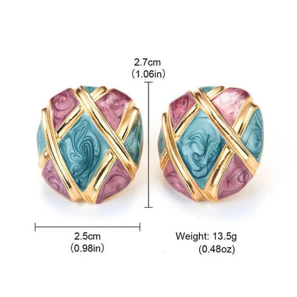 Enamel Earrings - Elegant Charme