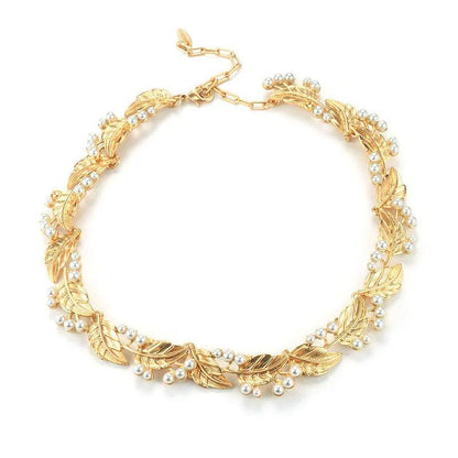 Retro Style Luxury Leaf-Shape Necklace - Elegant Charme