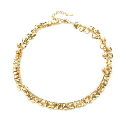 Niche High-end 18K Real Gold-Plated Tassel Metal Necklace - Elegant Charme