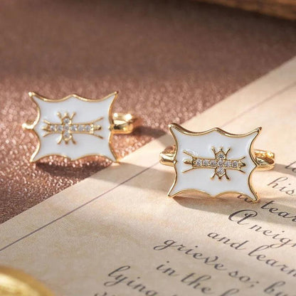 Stellar Radiance Enamel Earrings - Elegant Charme