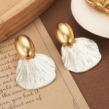 Gilded Gossamer Fan-Shape Earrings - Elegant Charme