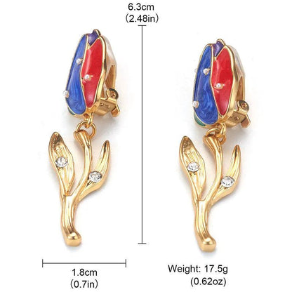 Enchanted Bloom Gold-Plated Earrings - Elegant Charme