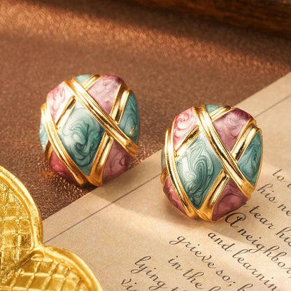 Enamel Earrings - Elegant Charme