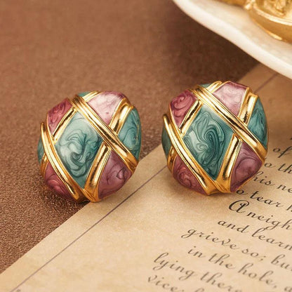 Enamel Earrings - Elegant Charme