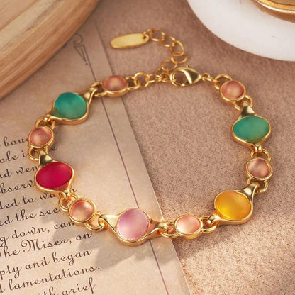 Colored Crytal beaded Bracelet - Elegant Charme