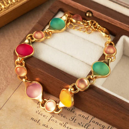 Colored Crytal beaded Bracelet - Elegant Charme
