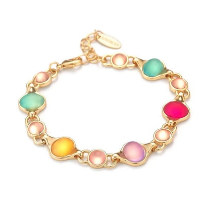 Colored Crytal beaded Bracelet - Elegant Charme