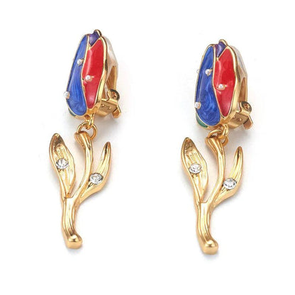 Enchanted Bloom Gold-Plated Earrings - Elegant Charme