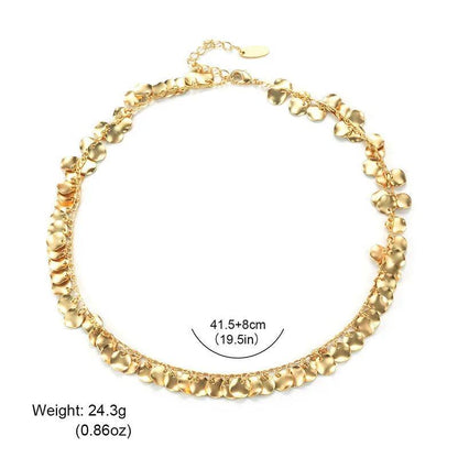Niche High-end 18K Real Gold-Plated Tassel Metal Necklace - Elegant Charme