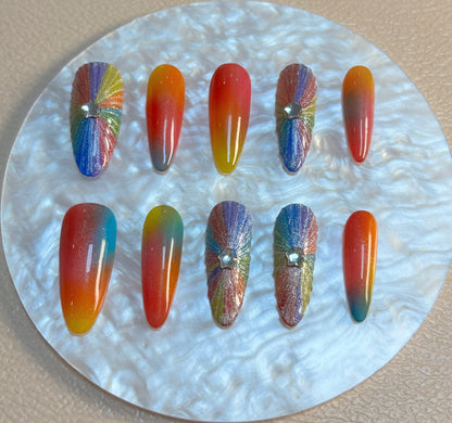 Rainbow Glow Starlight Nail - Elegant Charme