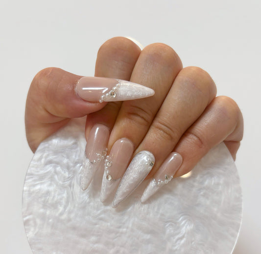Daily Chic - Pink Blossom - Customizable Handcrafted Press On Nails