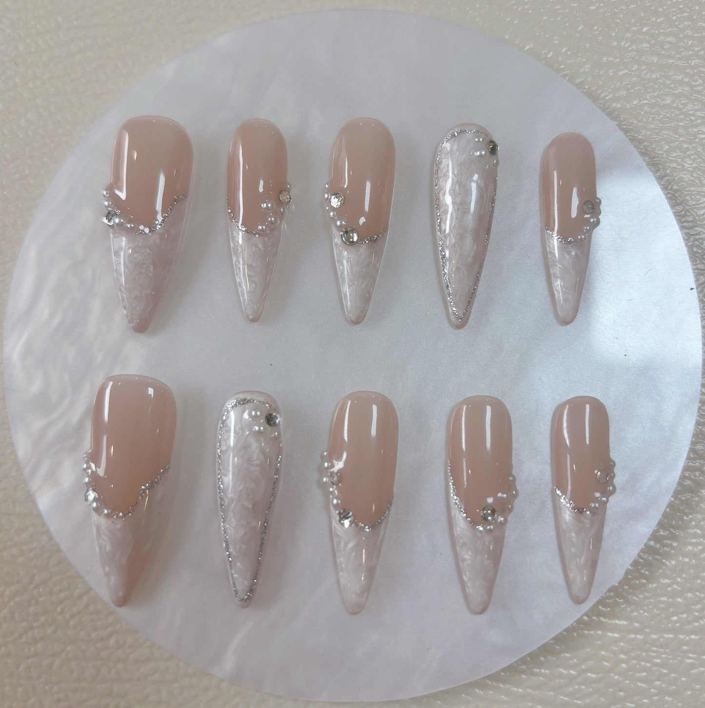 Daily Chic - Pink Blossom - Customizable Handcrafted Press On Nails