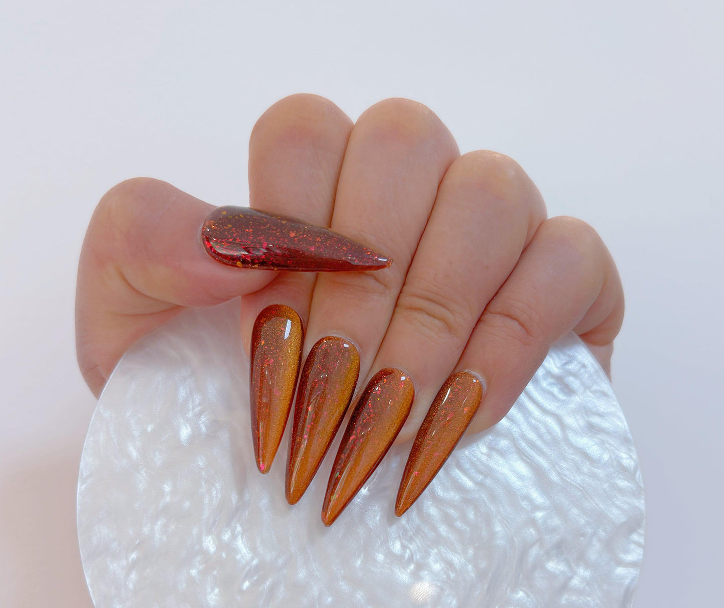 Simply Cat Eye - Radiant Amber - Customizable Handcrafted Press On Nails