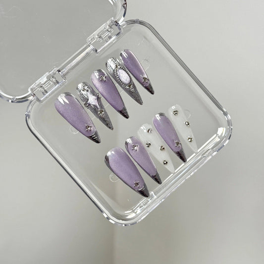 Lavender Starlight Nail - Elegant Charme