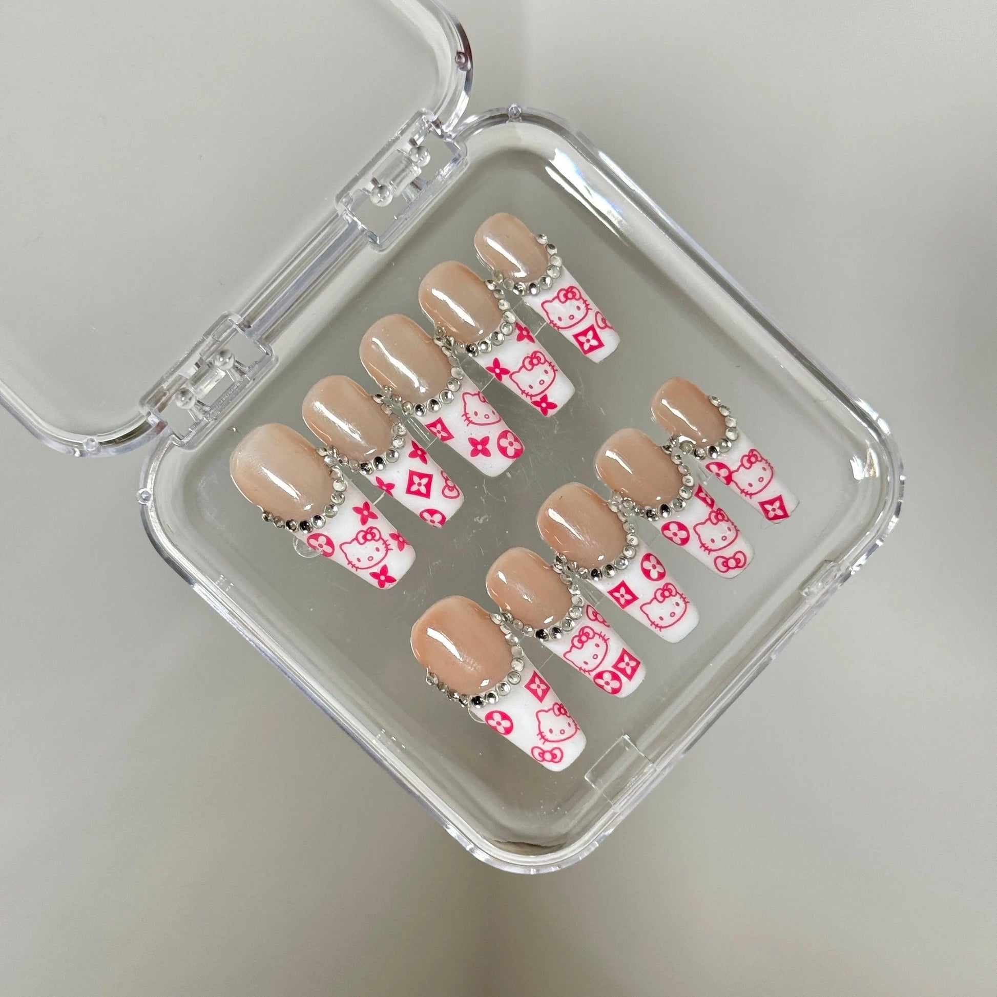 Playful Pink Charm Nail - Elegant Charme