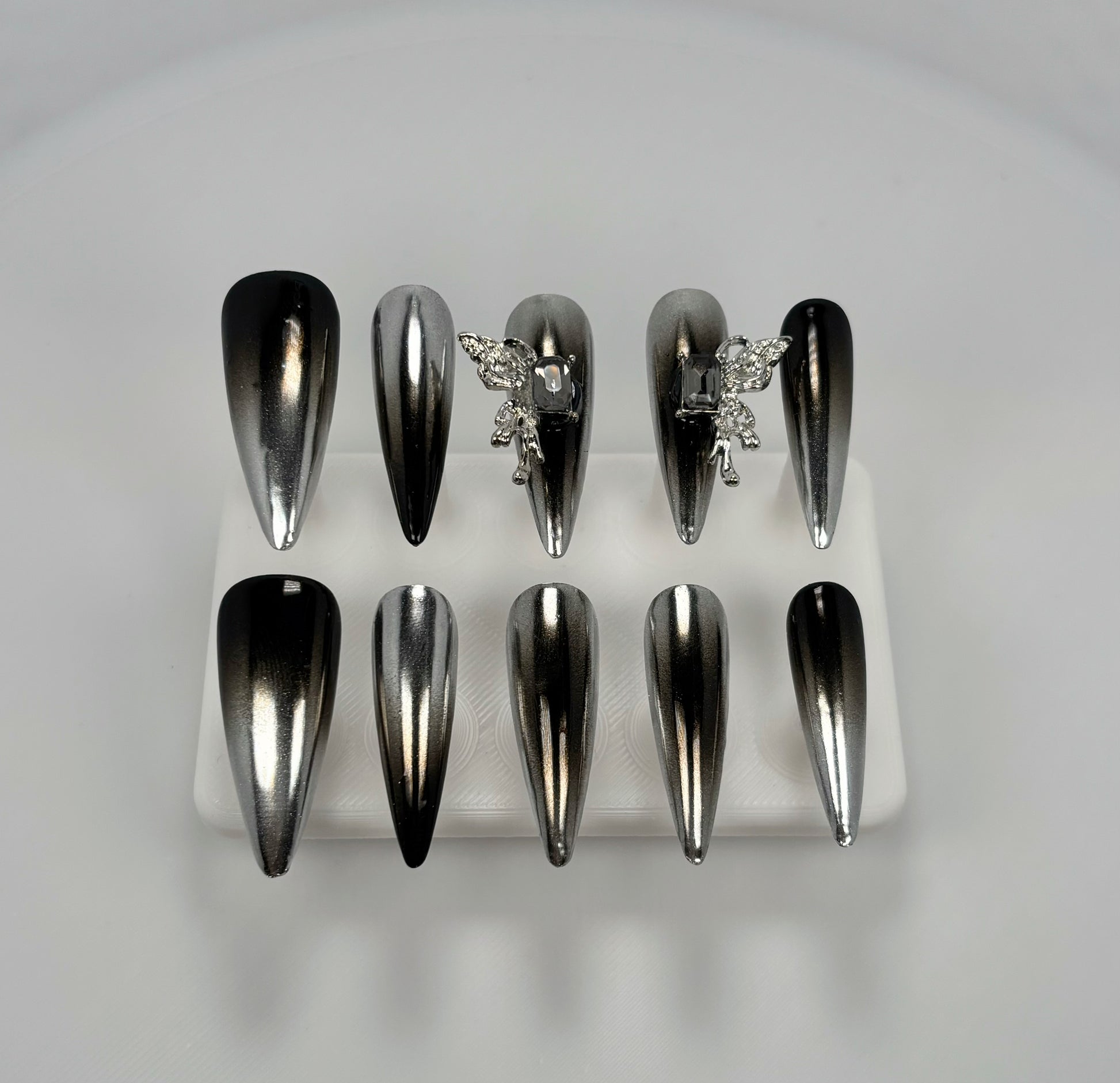 Black Chrome Butterfly-PON140 - Elegant Charme