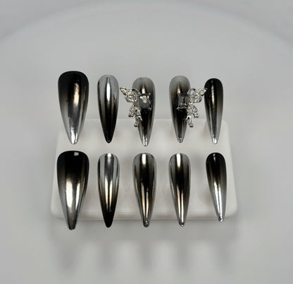 Black Chrome Butterfly-PON140 - Elegant Charme