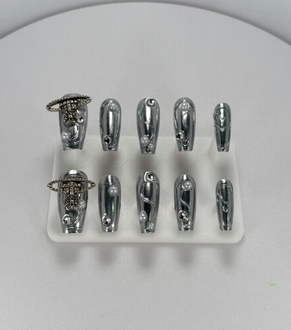 Silver Elegance Nail - Elegant Charme