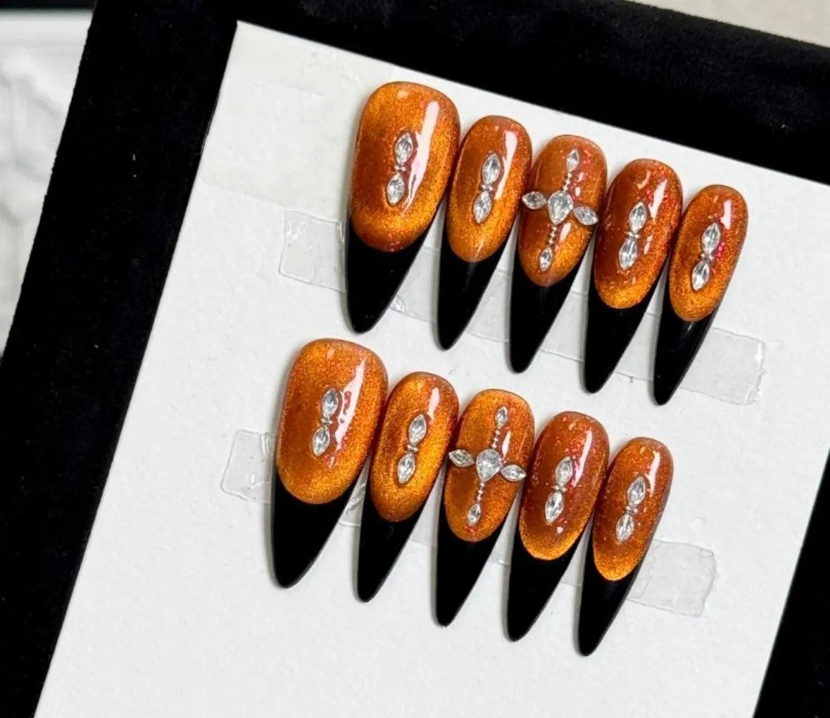 Golden Ember Nail - Elegant Charme