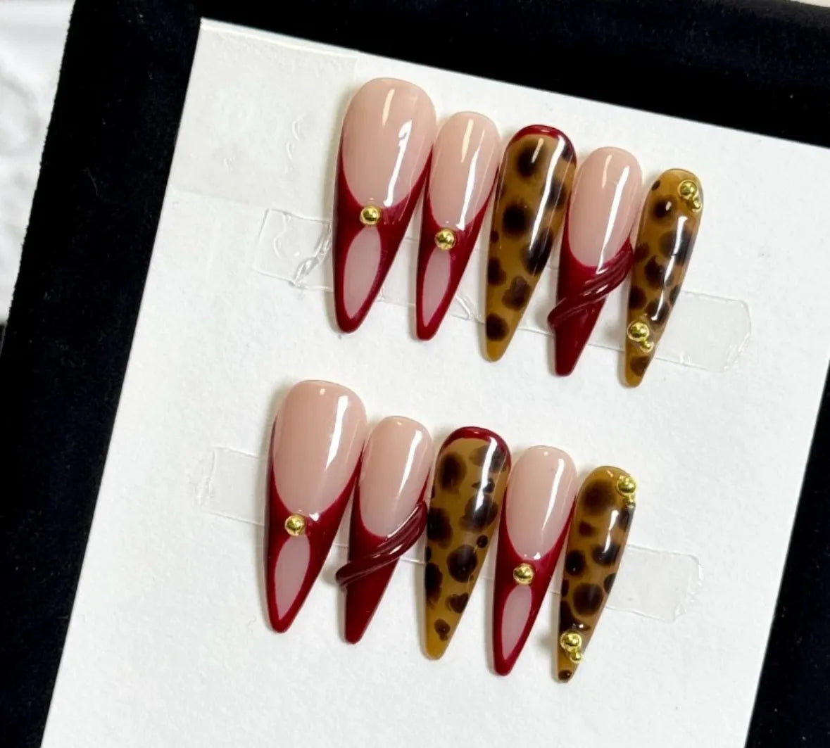 Tortoise Red Nail - Elegant Charme