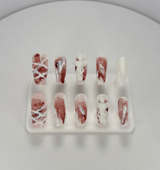 Elegant Angelic Marble Nail - Elegant Charme