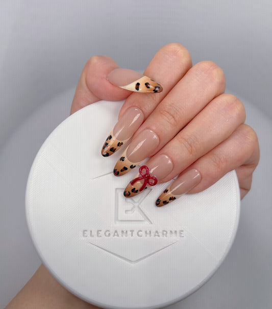 Leopard Bow Nail - Elegant Charme