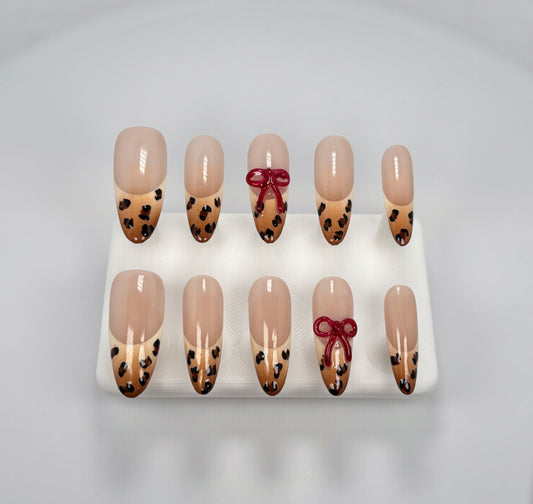 Leopard Bow Nail - Elegant Charme