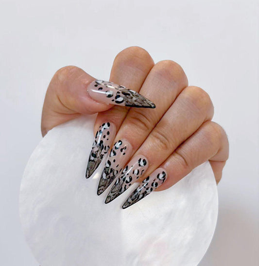 Daily Chic - Nude Cheetah Print - Customizable Handcrafted Press On Nails