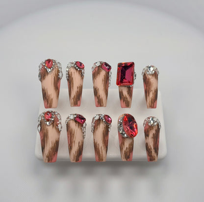 Elegant Touch - Rose Gold - Customizable Handcrafted Press On Nails