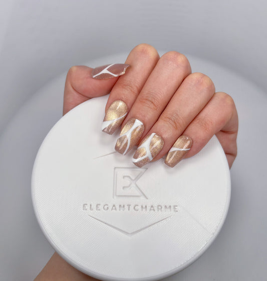 Daily Chic - Rose Gold Elegance - Customizable Handcrafted Press On Nails